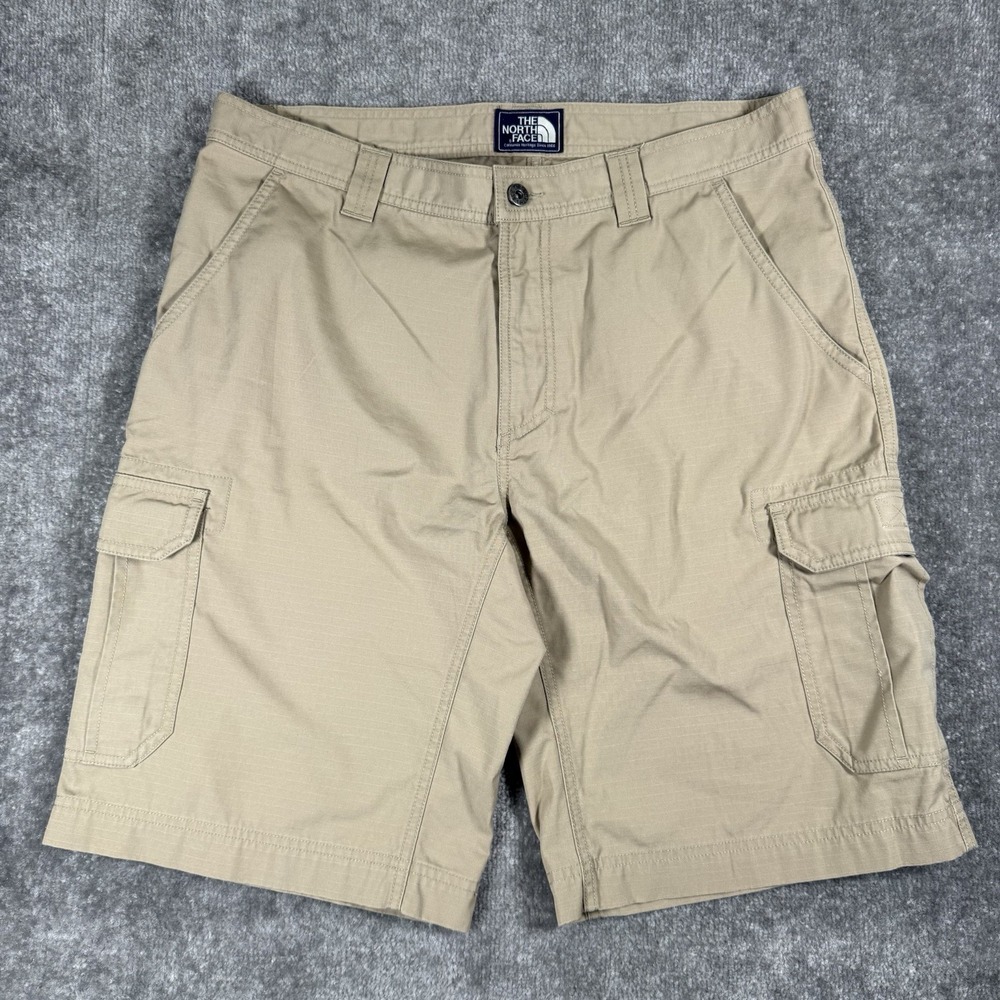 North Face Shorts Mens 36 Beige Trail Ripstop Cargo Utility Field Hiking Outdoor